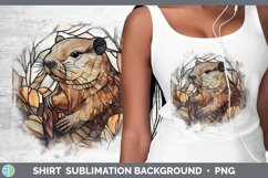 GorgeousStained Glass Woodland Shirt design.