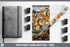 GorgeousStained Glass Woodland Pen Wrap design.