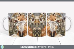 GorgeousStained Glass Woodland Mug Wrap design.