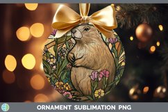 GorgeousStained Glass Woodland Ornament design.