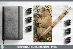 GorgeousStained Glass Woodland Pen Wrap design.