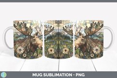 GorgeousStained Glass Woodland Mug Wrap design.