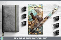 GorgeousStained Glass Woodland Pen Wrap design.