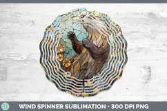 GorgeousStained Glass Woodland Wind Spinner design.