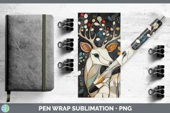 GorgeousStained Glass Woodland Pen Wrap design.