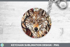 GorgeousStained Glass Woodland Keychain design.