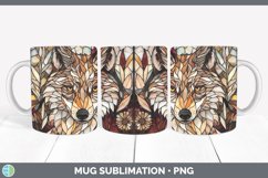 GorgeousStained Glass Woodland Mug Wrap design.
