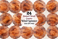 Stained Wood Coaster Wind Spinner Bundle