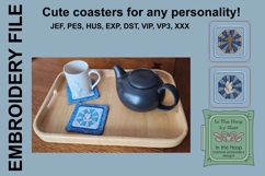 Stained Glass Dove &amp; Cross Coasters - 4 x 4 and 5 x 7 Hoops Product Image 2