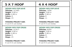 Stained Glass Dove &amp; Cross Coasters - 4 x 4 and 5 x 7 Hoops Product Image 3