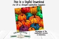Stained Glass Pumpkins | Seamless 20 oz Tumbler Design Product Image 3