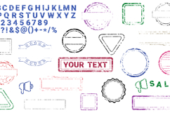 Grungy Letters and Frames to Create your own Stamps Product Image 2