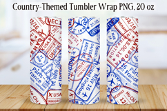 Country Travel Tumbler Wrap 20oz|Sublimation PNG. Product Image 1
