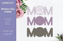 Mothers day stand laser cut, Flower mom layered Product Image 2
