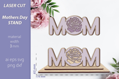 Mothers day stand laser cut, Flower mom layered Product Image 1
