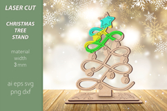 Christmas tree stand laser cut, New Year, Winter decoration Product Image 1