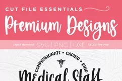 Stand out from the crowd with custom Medical Staff shirts and tote bags. Enjoy the DIY fun of creating unique designs using this Medical Staff SVG. Compatible with Cricut and Silhouette cutting machines.