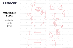 Halloween haunted house stand laser cut, Decoration svg Product Image 2