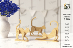Standing Animals Laser Cut. Animal Family Stand Decor SVG Product Image 5
