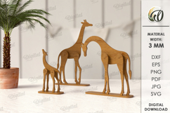 Standing Animals Laser Cut. Animal Family Stand Decor SVG Product Image 6