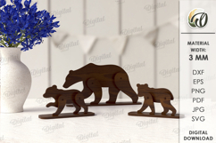 Standing Animals Laser Cut. Animal Family Stand Decor SVG Product Image 8