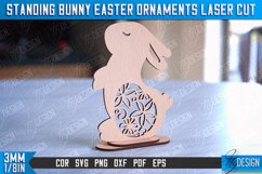 Standing Easter Bunny Ornaments|Decorative Easter Bunny SVG Product Image 3