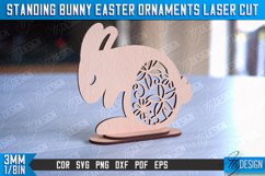 Standing Easter Bunny Ornaments|Decorative Easter Bunny SVG Product Image 1