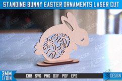 Standing Easter Bunny Ornaments|Decorative Easter Bunny SVG Product Image 1