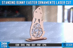 Standing Easter Bunny Ornaments|Decorative Easter Bunny SVG Product Image 1