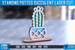 Standing Potted Succulent | Decorative Succulent | Laser Cut Product Image 1
