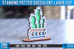 Standing Potted Succulent | Decorative Succulent | Laser Cut Product Image 1