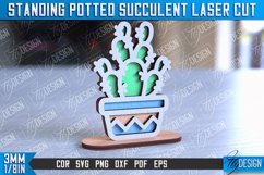 Standing Potted Succulent | Decorative Succulent | Laser Cut Product Image 1