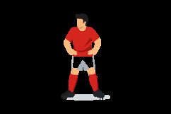 Standing Soccer Player Vector Design Product Image 2