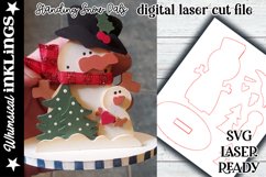 Standing Snow Pals SVG For Laser Cutting Product Image 2