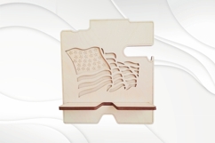 Stand holder for phone with USA flag, svg dxf laser design Product Image 5