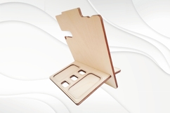 Stand holder for phone with USA flag, svg dxf laser design Product Image 4