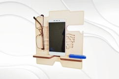 Stand holder for phone with USA flag, svg dxf laser design Product Image 3