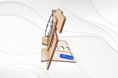 Stand holder for phone with USA flag, svg dxf laser design Product Image 2