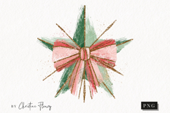 Brush Stroke Christmas Star Clipart | Preppy Christmas PNG Product Image 1