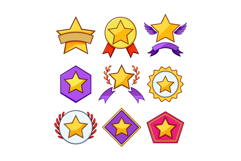 star badge set cartoon Product Image 1