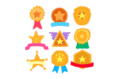 star badge set cartoon Product Image 1