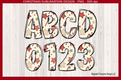 Star Doodle Christmas Letters, Sublimation Alpha Png Product Image 4