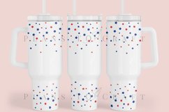 star confetti 4th of july 40oz tumbler sublimation full wrap high resolution transparant background
