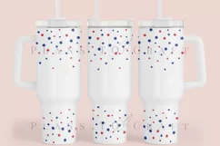 star confetti 4th of july 40oz tumbler sublimation full wrap high resolution transparant background