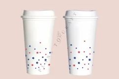 star confetti 4th of july starbucks 16oz hot cup wrap svg presized template for tumbler grande suitable for cricut and silhouette