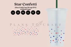 star confetti 4th of july starbucks 24oz cold cup wrap svg presized template for tumbler venti suitable for cricut and silhouette