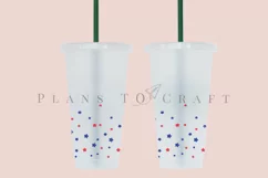 star confetti 4th of july starbucks 24oz cold cup wrap svg presized template for tumbler venti suitable for cricut and silhouette