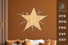 Knife Crack Lasercut Wall Decor SVG Product Image 1