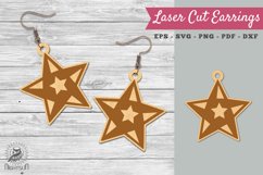 Star Laser Cut Earrings SVG Product Image 1