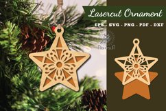 Star Laser Cut Ornament SVG Product Image 1